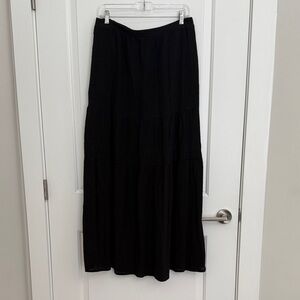 Bobeau Classic Black Maxi Skirt